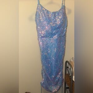 Windsor Blue Sequin Mini Dress